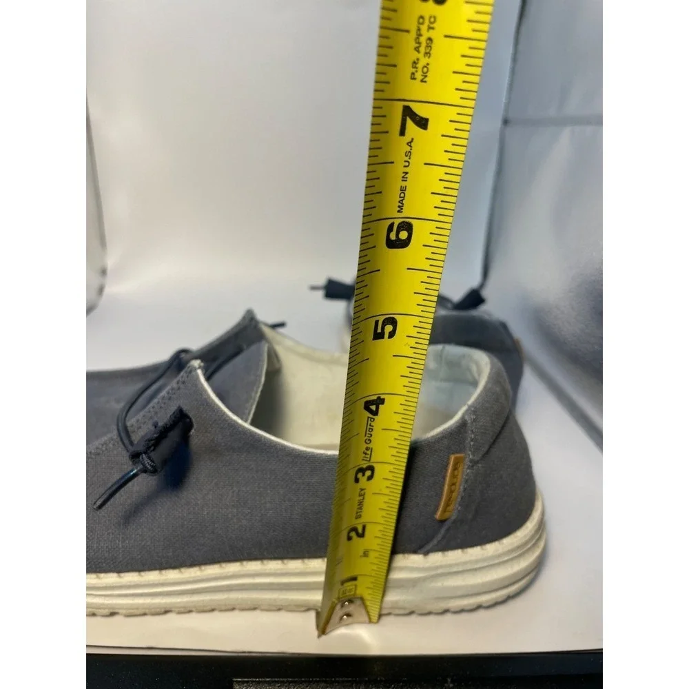 Hey‎ Dude Wendy Chambray Off navy white Slip On Loafers Shoes Women's Size 11